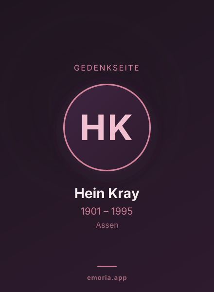 Gedenkportrait von Hein Kray