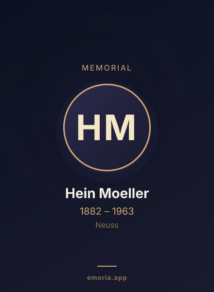 Memorial portrait of Hein Moeller