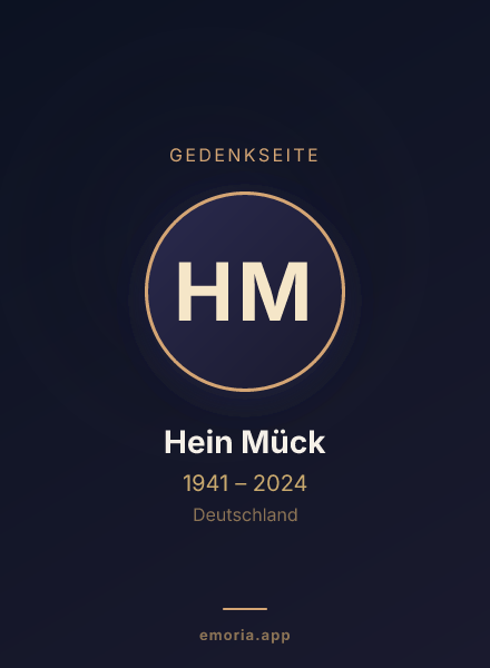 Gedenkportrait von Hein Mück