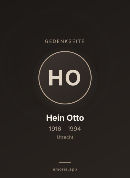 Gedenkportrait von Hein Otto