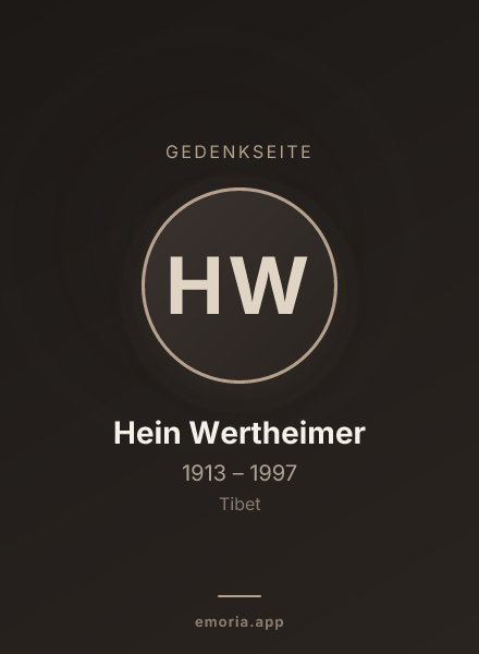 Gedenkportrait von Hein Wertheimer