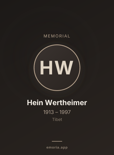 Memorial portrait of Hein Wertheimer