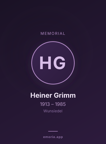 Memorial portrait of Heiner Grimm
