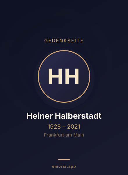 Gedenkportrait von Heiner Halberstadt