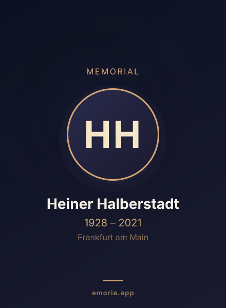 Memorial portrait of Heiner Halberstadt