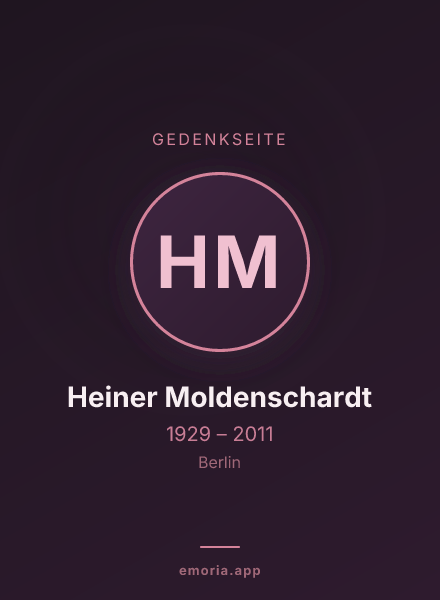 Gedenkportrait von Heiner Moldenschardt