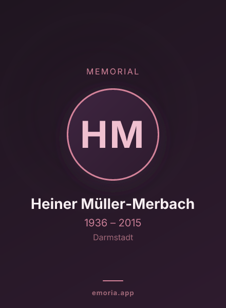 Memorial portrait of Heiner Müller-Merbach