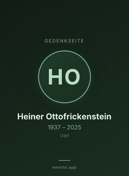 Gedenkportrait von Heiner Ottofrickenstein
