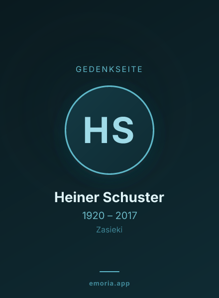 Gedenkportrait von Heiner Schuster