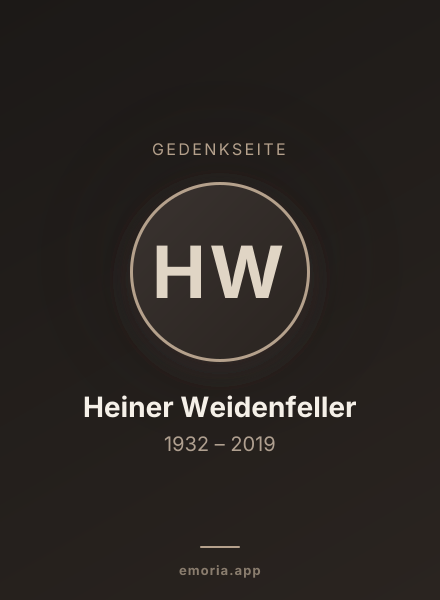 Gedenkportrait von Heiner Weidenfeller