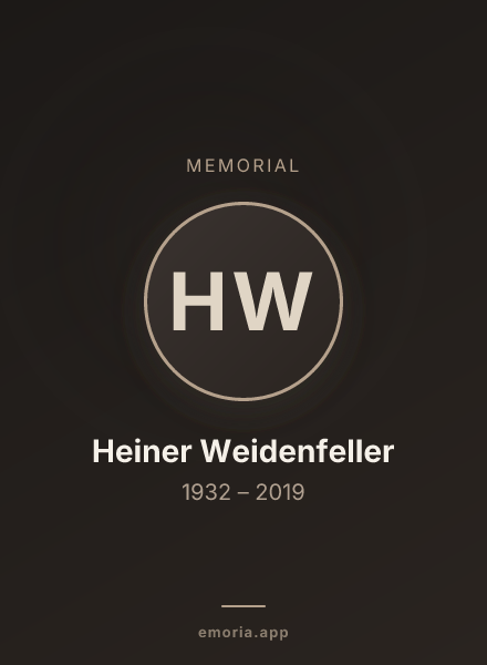 Memorial portrait of Heiner Weidenfeller