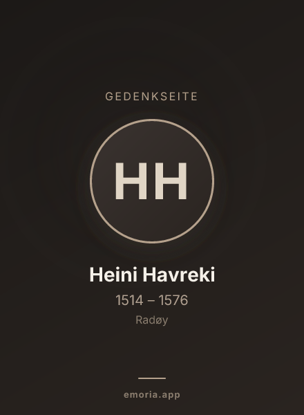 Gedenkportrait von Heini Havreki