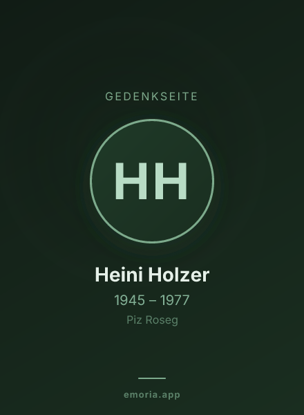 Gedenkportrait von Heini Holzer
