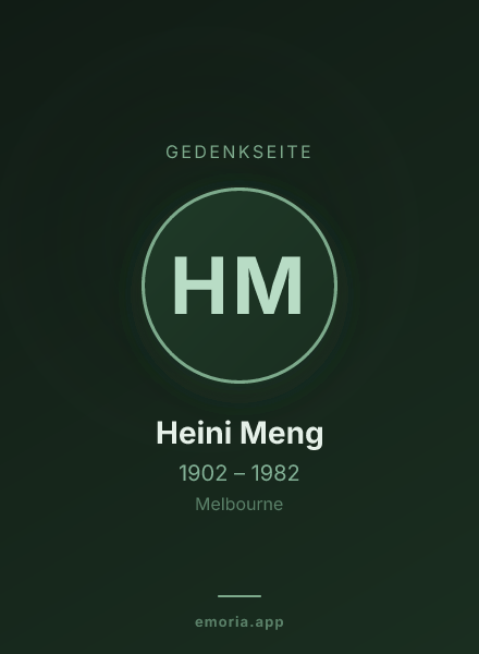 Gedenkportrait von Heini Meng