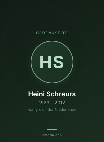 Gedenkportrait von Heini Schreurs