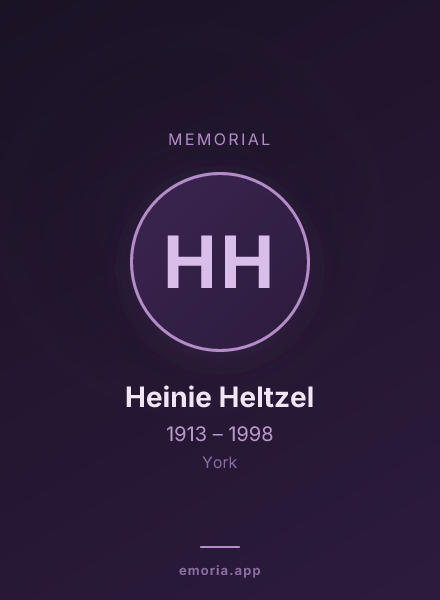 Memorial portrait of Heinie Heltzel