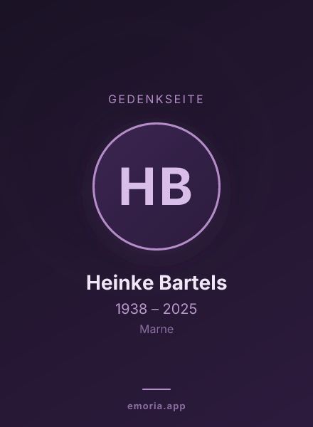 Gedenkportrait von Heinke Bartels