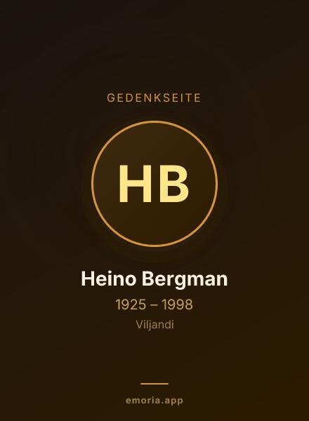 Gedenkportrait von Heino Bergman