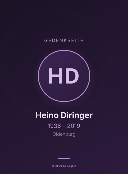 Gedenkportrait von Heino Diringer