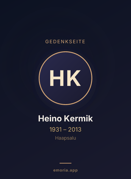 Gedenkportrait von Heino Kermik