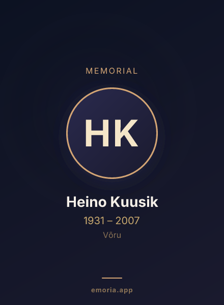 Memorial portrait of Heino Kuusik