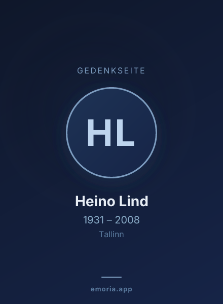 Gedenkportrait von Heino Lind