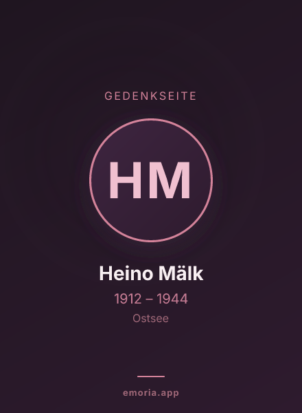 Gedenkportrait von Heino Mälk