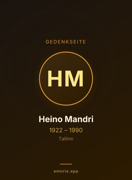 Gedenkportrait von Heino Mandri
