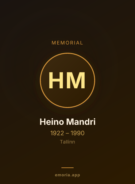 Memorial portrait of Heino Mandri