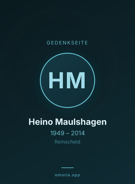 Gedenkportrait von Heino Maulshagen