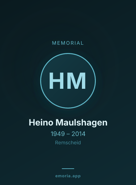 Memorial portrait of Heino Maulshagen