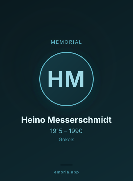 Memorial portrait of Heino Messerschmidt