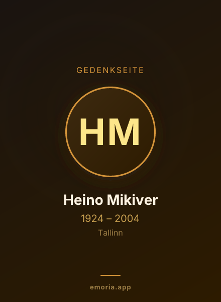 Gedenkportrait von Heino Mikiver