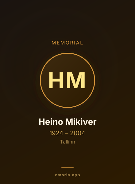 Memorial portrait of Heino Mikiver