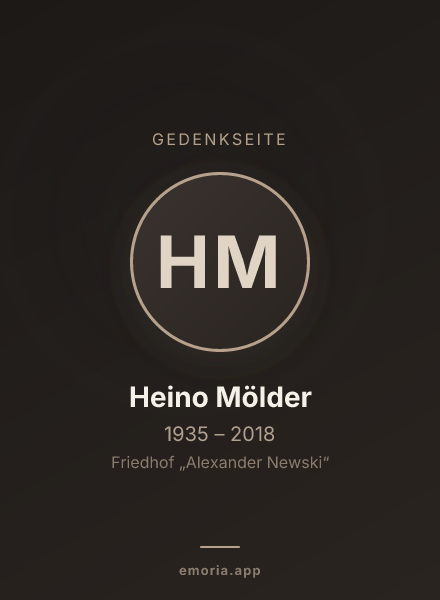 Gedenkportrait von Heino Mölder