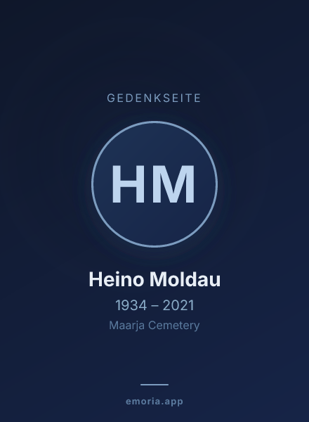 Gedenkportrait von Heino Moldau