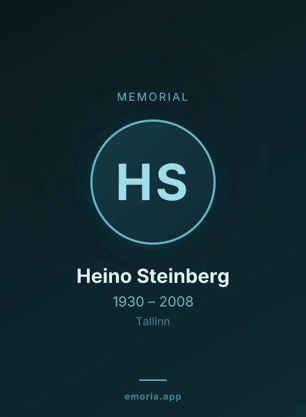 Memorial portrait of Heino Steinberg