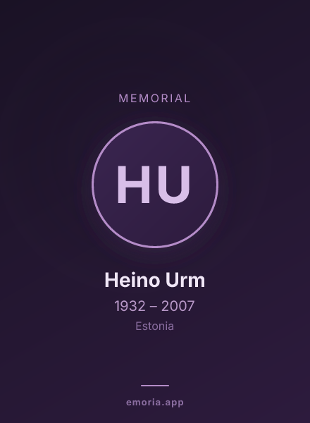 Memorial portrait of Heino Urm
