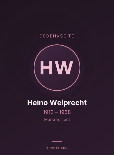 Gedenkportrait von Heino Weiprecht