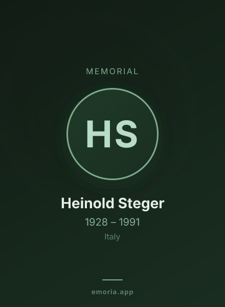 Memorial portrait of Heinold Steger