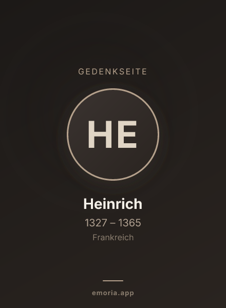 Gedenkportrait von Heinrich