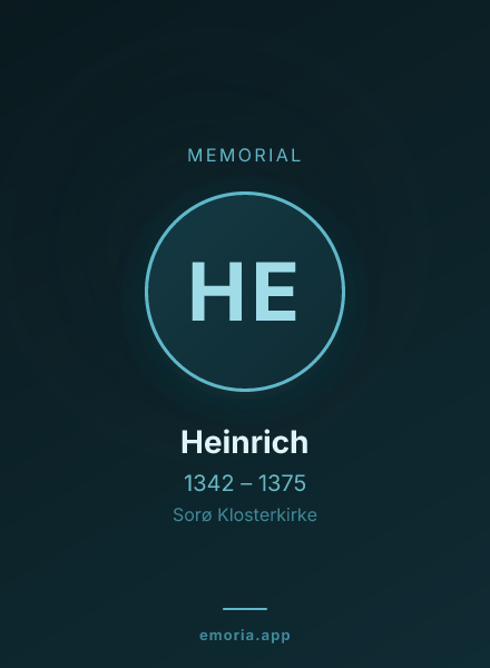 Memorial portrait of Heinrich