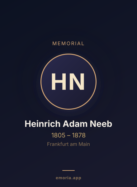 Memorial portrait of Heinrich Adam Neeb