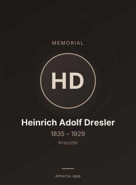 Memorial portrait of Heinrich Adolf Dresler