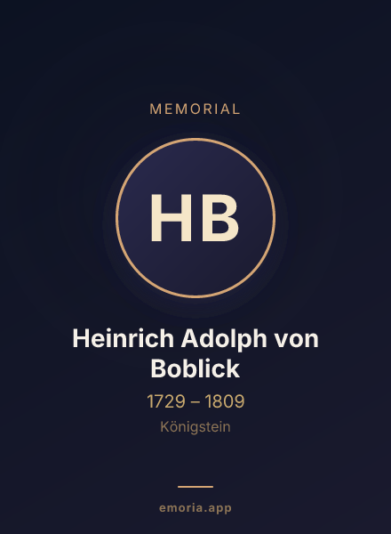 Memorial portrait of Heinrich Adolph von Boblick