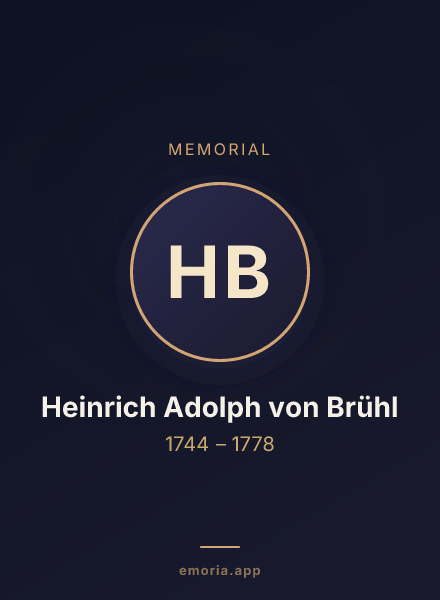 Memorial portrait of Heinrich Adolph von Brühl