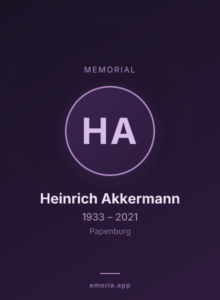 Memorial portrait of Heinrich Akkermann