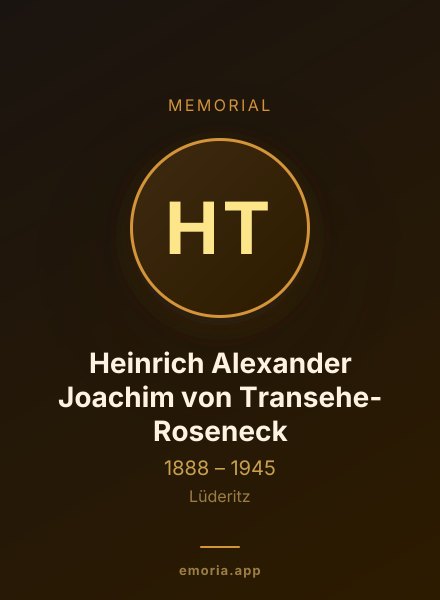Memorial portrait of Heinrich Alexander Joachim von Transehe-Roseneck