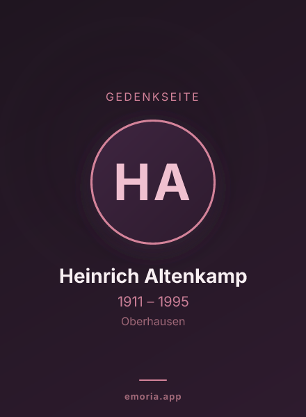 Gedenkportrait von Heinrich Altenkamp