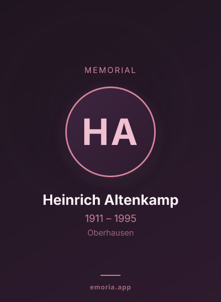 Memorial portrait of Heinrich Altenkamp